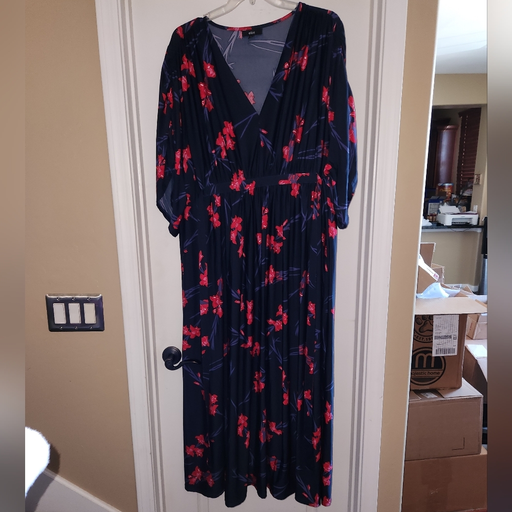 Ellos Bell Sleeve Floral Maxi Dress 26/28